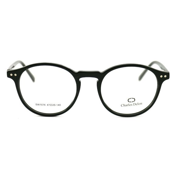 Charles Delon Round Women Black Plastic Frame main image 6